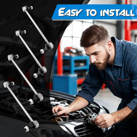 Toyota Heavy Duty Front And Rear Sway Bar Link Suspension Kit For Camry Highlander Avalon Venza And Lexus ES300 ES330 RX330 RX350 RX400h Replaces K90344 K90345 4Pcs Front And Rear Stabilizer Bar Links, easy install
