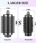 Large Round Volumizing Hair Brush Attachment for Dyson Airwrap Styling HS01 HS05 HS08 comparison of large and normal size