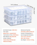 Top Rated 2250 Piece Bolts And Nuts Assortment Kit Including Metric And Imperial Machine Screws Plus Flat Washers In Alloy Steel For Shop Builds And Garage Fixes Galvanized White Finish in storage boxes.