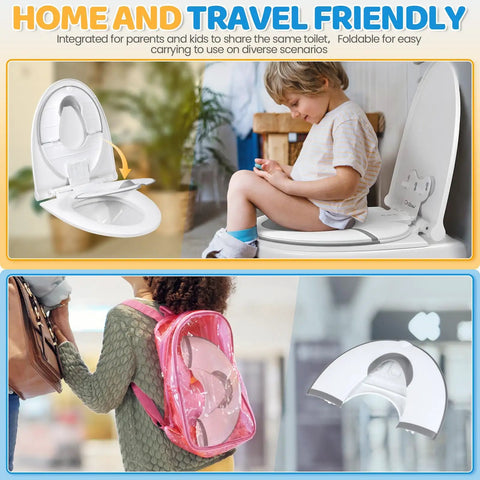 Hella Grippy And Super Chill Toddler Potty Training Seat With Strong Suction Cups Fits Elongated Oval Toilets Easy Travel Ready Foldable Design Keeps Little Ones Secure All Day Long