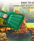 Heavy Duty Leaf Scoops And Hand Rake Claw for easy yard cleanup scooping leaves into a bin with ergonomic oversized claws