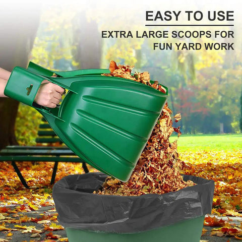 Heavy Duty Leaf Scoops And Hand Rake Claw for easy yard cleanup scooping leaves into a bin with ergonomic oversized claws