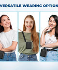 Individuals wearing a Wireless Voice Amp With Bluetooth Handheld Microphone for Teachers and Public Speaking, Portable PA System.