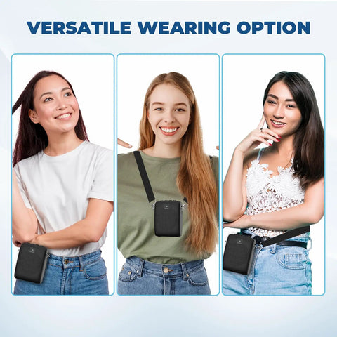 Individuals wearing a Wireless Voice Amp With Bluetooth Handheld Microphone for Teachers and Public Speaking, Portable PA System.