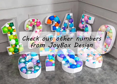 Mosaic Balloon Frame Number 2 Pre Cut Large Foam Board Sign with colorful balloons, birthday backdrop decor.