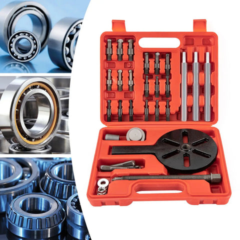 21 In 1 Heavy Duty Bearing Disassembly Puller Kit Inner Hole Extractor Tool Built From Premium Quenched Steel To Resist Rust And Handles Extreme Torque For Pros Fixing Cars Fast While Saving Money On Pricey Brands Plus Pro Specs For Shop Jobs, orange case with bearing pullers