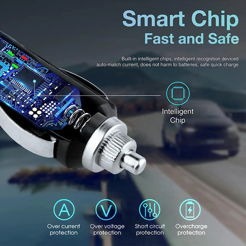 Car DC Power Cord for ICOM CP 25 CP 25H Desktop Charger and Boat Power Supply Replacement Cable with smart chip illustration