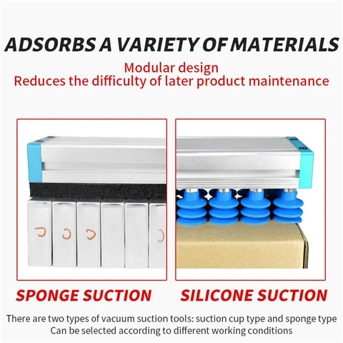 All In One Integrated Vacuum Gripping System For Robotic Conveyors Pro Grade Pneumatic Parts Kit with sponge and silicone suction