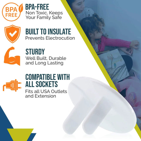 32 Pack Outlet Covers For Baby Proofing Easy Install Socket Protectors White To Prevent Electrocution And Keep Toddlers Safe