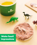 Dinosaurs Fossil Dig Kit For Kids Ages 6 And Up, Real World Science Excavation And Skeleton Assembly, Dig Up Bones, Build A Full Dino Replica With Mini Dinosaurs, Modeling Clay, Plaster, And Geologic Timescale Facts Poster fossil impressions with clay, plaster, mini dinos