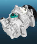 Heavy AC Compressor With Clutch For Toyota Corolla Matrix Scion Xb Pontiac Vibe 2.4L Oem Direct Swap side view.