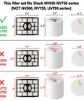 Replacement Vacuum Filters For Rotator Powered Lift-Away Rigs Deluxe XL And TruePet AZ1000 AZ1002 size comparison chart