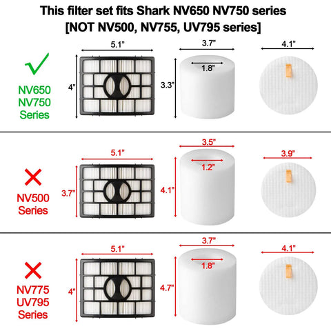 Replacement Vacuum Filters For Rotator Powered Lift-Away Rigs Deluxe XL And TruePet AZ1000 AZ1002 size comparison chart