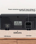 Back view of Portable Digital Multimeter With Three Point Five Inch TFT LCD Backlit Screen 55000 Counts True RMS Dual Line Display showing connectors and vents