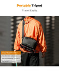 Person wearing 2 In 1 Sling Bag For Dope Everyday Carry And Photo Gear, Crossbody Camera Backpack with adjustable strap outdoors