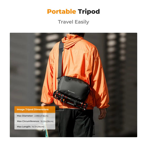 Person wearing 2 In 1 Sling Bag For Dope Everyday Carry And Photo Gear, Crossbody Camera Backpack with adjustable strap outdoors