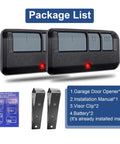 Two Pack Universal Garage Door Opener Remote Compatible With Most Major Brands Replaces 893LM 893Max 971LM No Wait