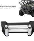 Heavy Duty Winch Roller Fairlead For ATV UTV And Truck Mount Built Tough Metal Cable Guide Roller Reduces Friction For Smoother Winding Extends Winch Line Life And Recovery Performance, 6.5 in metal roller fairlead on ATV