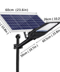 Beast Mode Bright 1000W LED Solar Street Light With Remote Control Dusk To Dawn Outdoor Flood Light IP65 Waterproof dimensions diagram