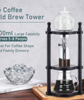 Craft Your Perfect Chilled Cup With This Sleek Glass Cold Brew Drip Tower Featuring Precision Flow Valves And A Solid Wood Base.