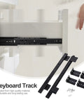 Locking Drawer Slides Heavy Duty Full Extension Runners Side Mount Ball Bearing Rails Track Glides installed under desk