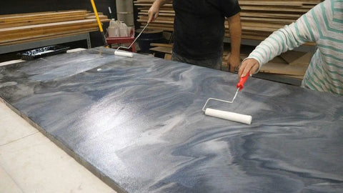 Two Pack Pro Grade Quarter Inch Microfiber Roller Sleeves For Epoxy Resin And Painting No Shed Nap for smooth surface
