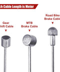 Gear shift, MTB brake, road bike brake cables from Universal Bike Brake And Derailleur Cable Kit With Shifter Cable Housing