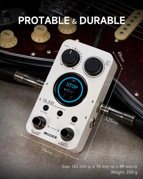 All In One Drum Looper And Guitar Pedal With Hundred Memory Slots And Three Hundred Minutes Of Total Recording Time