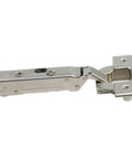 Two Pack Smooth Moving Soft Close Cabinet Door Hinges 110 Degree Press In Dowel Built Tough With 42Mm Screw Spacing For Zero Mess Overlay Updates In Kitchens Or Bathrooms Heavy Duty Nickel Finish close-up view of hinge