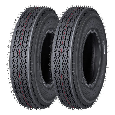 4.80-8 Trailer Tires 6PR Load Range C Fuel Saving Design Built for Travel Camper Landscape Cargo Utility Boat Horse Farm and Hauler