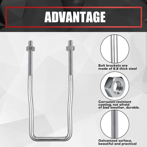 Heavy Duty U Bolt Spare Tire Carrier Bracket for trailers galvanized 8.8 thick steel corrosion-resistant coating advantage
