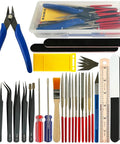 32 Piece DIY Model Tool Kit For Dollhouse Miniatures And Hobby Building Essential Craft Tool Set with pliers, files, tweezers