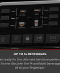 Close-up of the control panel on the Top Shelf Super Automatic Espresso Machine Crafting One Touch Cappuccino Latte Macchiato Ristretto And Flat White For Your Kitchen Game Changing Setup In Anthracite.