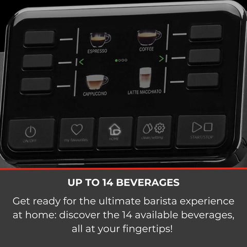 Close-up of the control panel on the Top Shelf Super Automatic Espresso Machine Crafting One Touch Cappuccino Latte Macchiato Ristretto And Flat White For Your Kitchen Game Changing Setup In Anthracite.