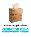Dri-Wipe S500 All-Purpose Disposable Wipes, 176 Per Box, 10 Boxes, Center-Pull 8 By 12 Inch Sheets, Go-To Alternative
