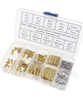 160 Pieces M2.5 Brass Spacer Standoff Kit With Stainless Steel Screws And Nuts Male Female Assortment Hex Standoffs Plastic Box Easy To Install For Electronics Projects And DIY RC Builds