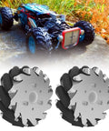 127mm omni directional wheel kit for robotic car with 12 rubber rollers and aluminum chassis, ideal for DIY projects and education.