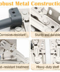 Close-up of Two Pack Buttery Smooth Soft Close Pivot Tip Out Tray Hinges Heavy Duty Beast For Kitchen Cabinets And Furniture Doors Solid Steel Construction showing robust metal features.