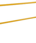 Heavy Duty Steel Pipe Safety Railing With Vibrant Yellow Coating For Mezzanine Edge Guard And Warehouse Walkway Barrier side view of guardrail
