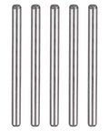 One Eighth Inch By Two Inch Dowel Pins For Precision Alignment, Heat Treated Alloy Steel With Bright Finish, Five Pack