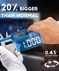 6 Inch Digital Caliper Stainless Steel Precision Measuring Tool With Advanced Dual Chip Large LCD Display 0.0005 Inch 0.01 mm Resolution And 0.001 Inch 0.02 mm Accuracy One Button Inch Millimeter Unit Switch Handy Workhorse Caliper measuring a 1.000 in part