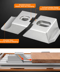 4 Pack Low Profile Aluminum Side Clamps For Milling And CNC Work, Beefy Side Clamp Vises Up To 60kN with knurled jaws and dovetail groove