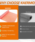 Comparison of Heavy Duty No Sweat Waterproof Membrane Roll for Shower and Bathroom Walls with competitor roll.