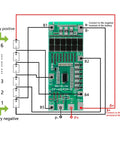 Heavy Duty 3 Pack 6S 24V 18650 Lithium Battery BMS Board wiring diagram showing battery connections and terminals.