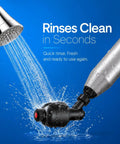 Heavy Duty Electric Air Plunger For Bathroom Toilets High Pressure Drain Unclogger That Cuts Through Stubborn Backups Fast With Zero Mess Guarantee And Gentle Pipe Care In Sleek Black is rinsed clean under shower.