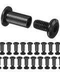 Heavy Duty Hex Drive Socket Cap Bolts M6 X 12 Mm For Furniture Assembly And Leather Jobs 20 Pack showing screws with black oxide finish.