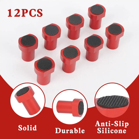 12 Pack Three Quarter Inch Bench Dogs For Woodworking Red Dog Hole Clamps For Tight Boards Ideal For MFT Tables And DIY Projects Rock Solid Hold And Precise Cuts Durable Bench Dog Pins For Workshop Clamping And Jigs