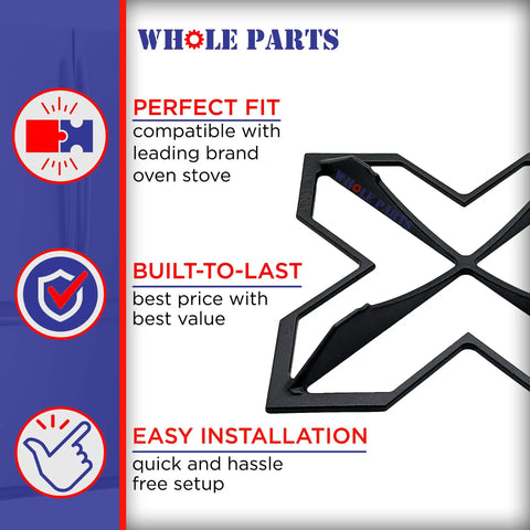 Durable Range Burner Grate WB31K10252 Replacement For GE Ranges, easy install with perfect fit and high-quality support.
