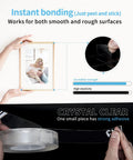 Double-Sided Mounting Tape 10 Ft Removable Adhesive Foam Tape Transparent For Household Use being used to mount a picture frame.