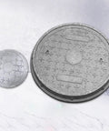 Seamless Resin Septic Tank Cover for Round Garden and Yard Lids, 31.4 by 31.4 by 1.9 Inches, Weatherproof Outdoor Drainage Solution.